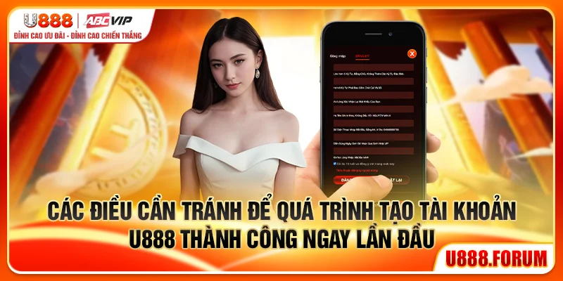 Các điều cần tránh để quá trình tạo tài khoản thành công ngay lần đầu