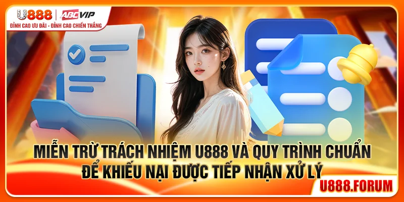 Miễn trừ trách nhiệm U888 và quy trình chuẩn để khiếu nại được tiếp nhận xử lý