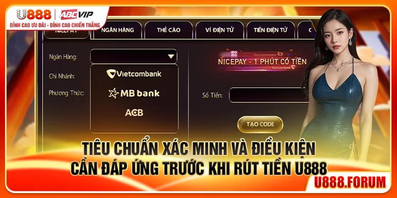Tiêu chuẩn xác minh và điều kiện cần đáp ứng trước khi rút tiền U888